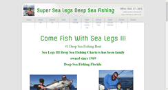 Desktop Screenshot of deepseafishingsealegs.com