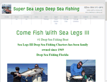 Tablet Screenshot of deepseafishingsealegs.com